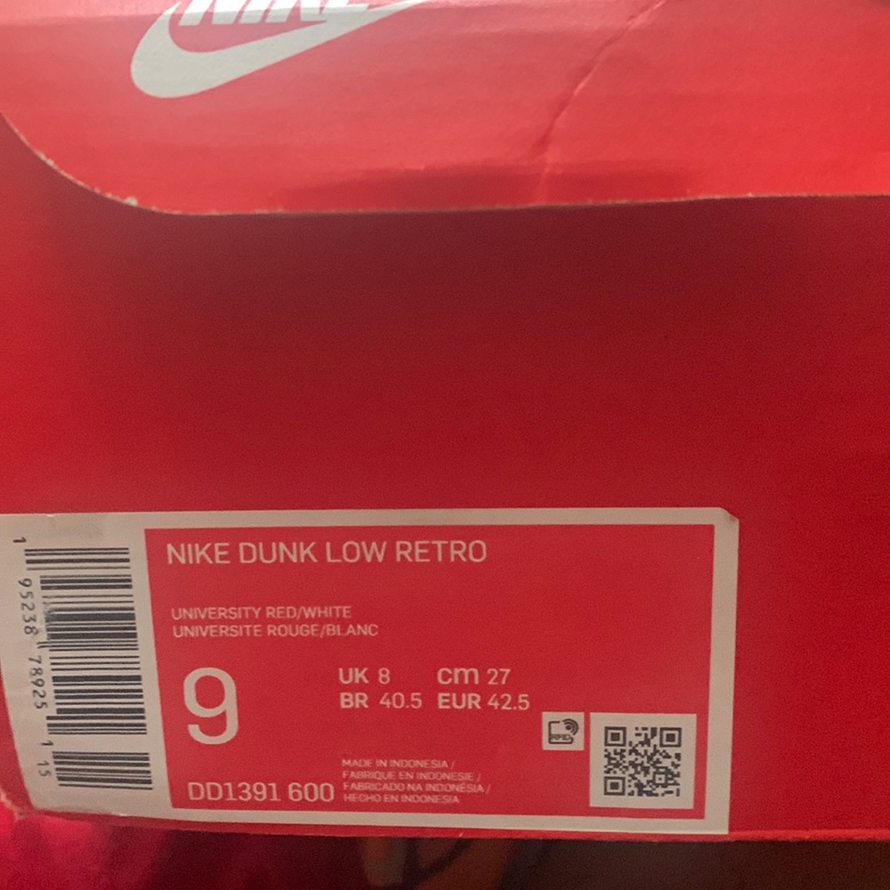 Nike dunk low retro championship red